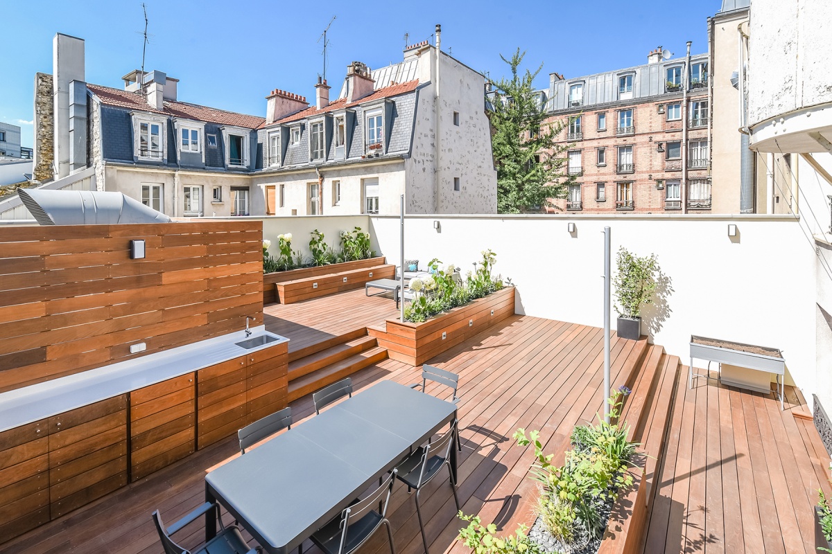 Cration d'une terrasse sur le toit d'un immeuble  Paris : creation terrasse toit