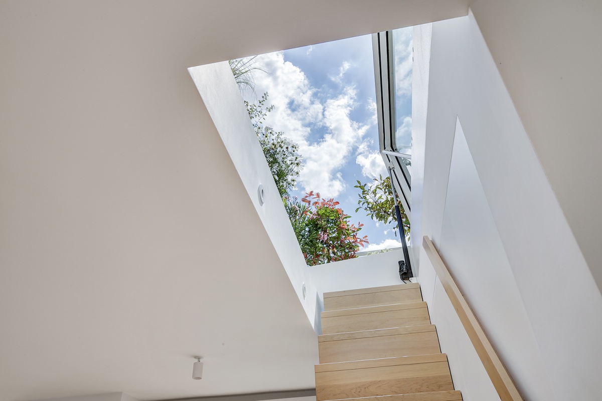 Ramnagement d'un appartement  Paris et cration d'un rooftop : acces terrasse architecte