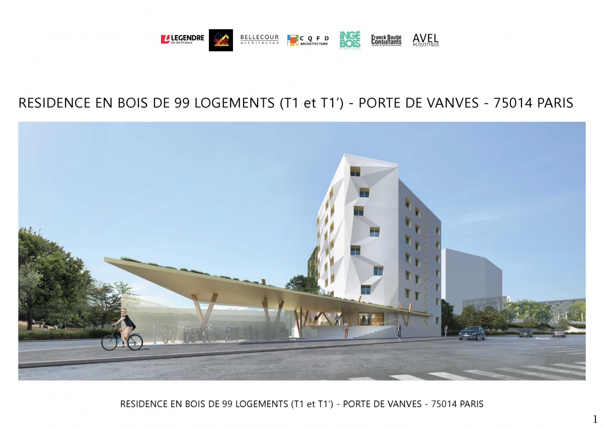 Conception et ralisation d'un immeuble de 99 logements en structure bois. Paris 14e