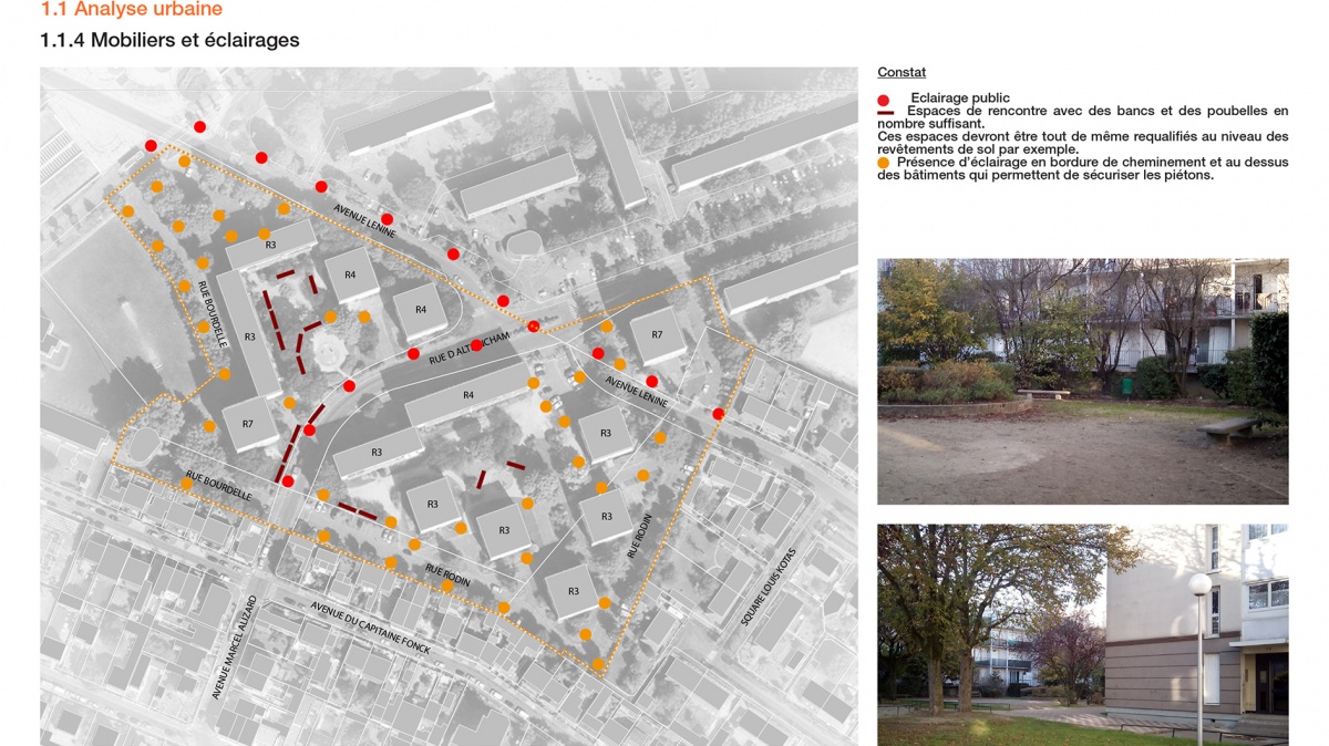 Urbanisme // Diagnostic et tude de faisabilit - Le Blanc Mesnil : D04-BMN-Mobiliers et clairages