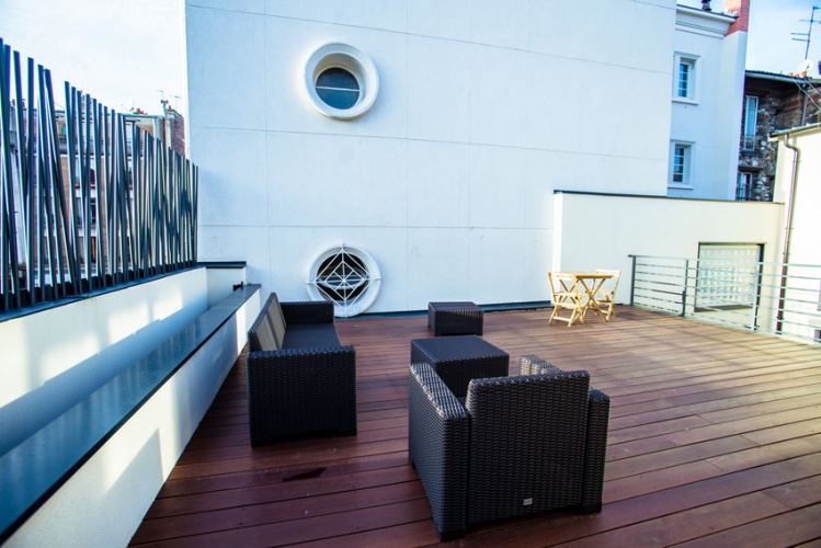 Construction d'un loft : 16 La terrasse