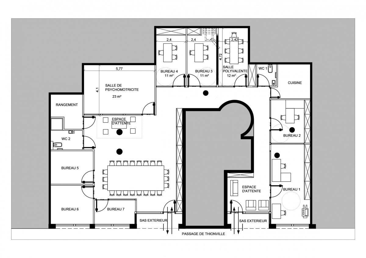 Renovation Centre d'accueil Jeunes Autistes : plan