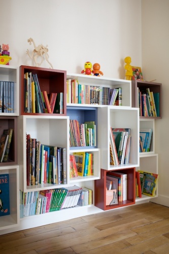 Bureaux et bibliothque pour enfants