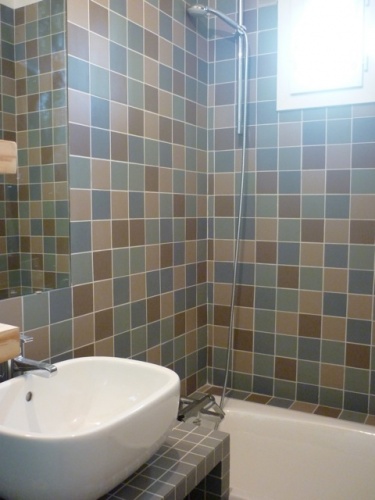 Rnovation et rorganisation d'un appartement classique : Salle de bain/ photo de chantier