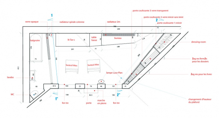 Projet pour un particulier avenue de Breteuil. 7e arr. Paris : plan