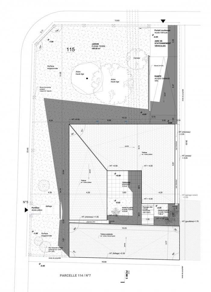 Maison Patio : Plan de masse