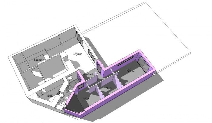 Extension logement : vue int archifrance