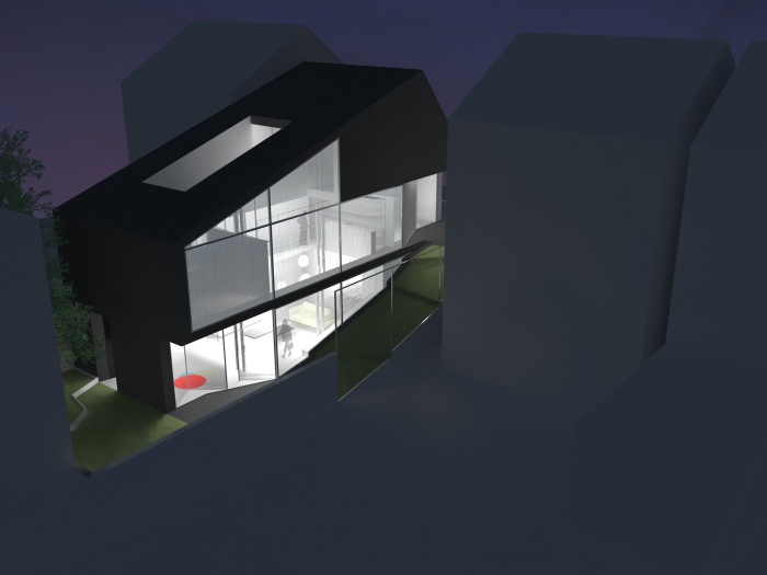 Maison M : perspective de nuit