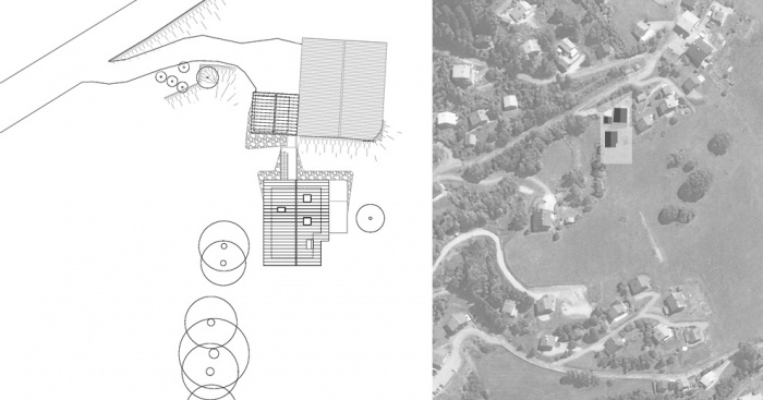 Chalet BBC en montagne : Plan masse