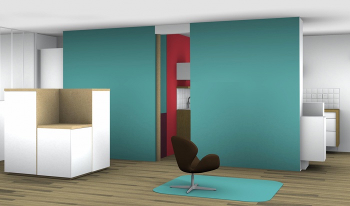 Rnovation complte et amnagement d'un appartement 70 : image 3D