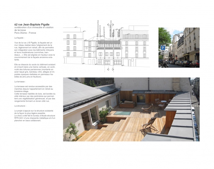 Transformation d'un immeuble d'habitation et cration de terrasse : 02-C-JBP