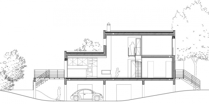 Maison sur le Pont (94) : Coupe 