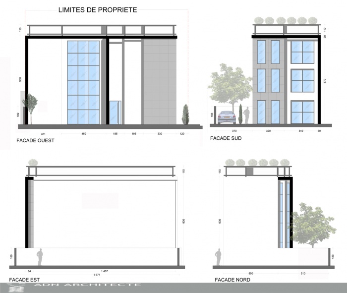 MAISON DE VILLE INDIVIDUELLE NEUVE : facades