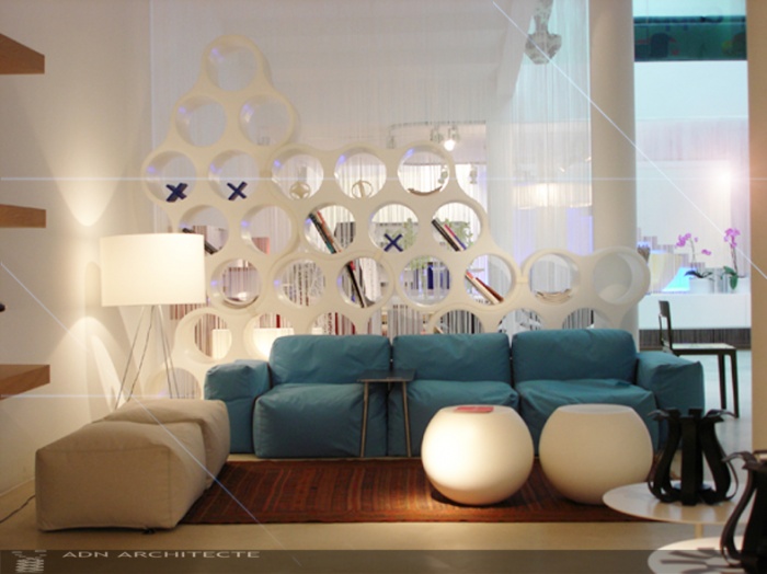 SCENOGRAPHIE D'UN SHOWROOM DE MOBILIER : SHOWROOM A 3