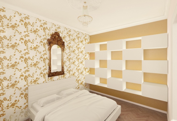Appartement  Varsovie : Chambre 01 3D