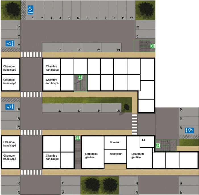 Hotel  budget rduit pour 165 chambres : H3