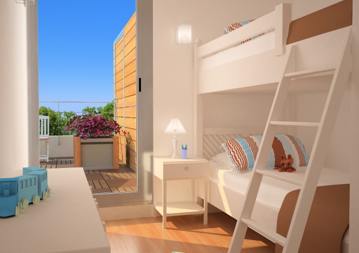 Rsidence de tourisme 4 toiles : Chambre enfants - appartements1