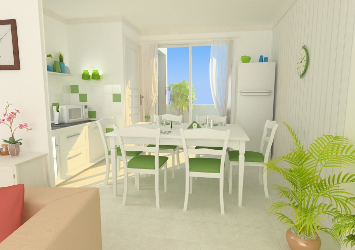 Rsidence de tourisme 4 toiles : Salle  manger - appartements1