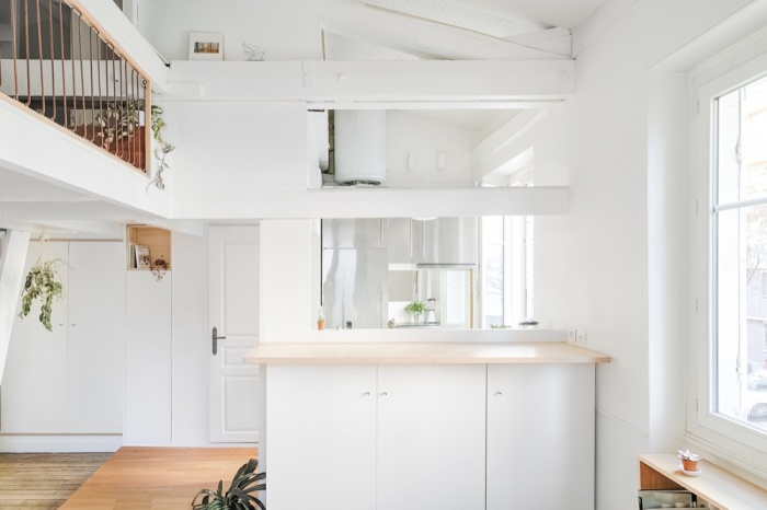 Rnovation d'un appartement duplex : 02 Double hauteur vers cuisine