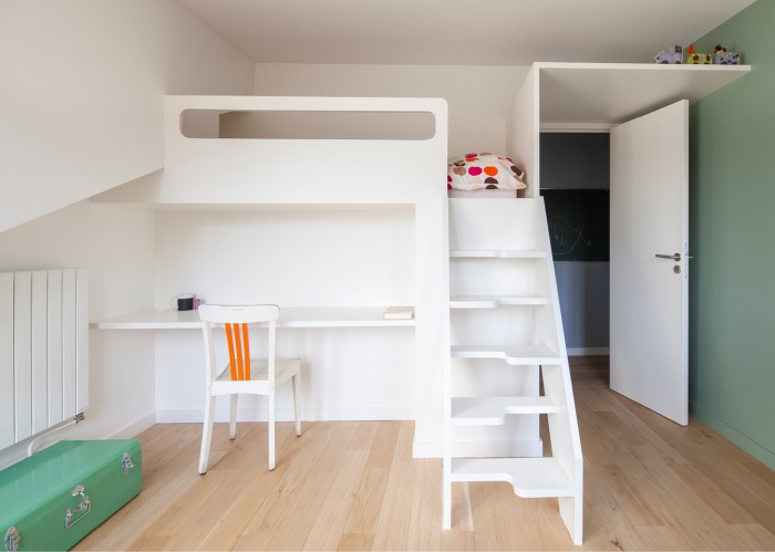 SURLVATION D'UNE MEULIRE A PANTIN : Chambre enfant avec lit mezzanine