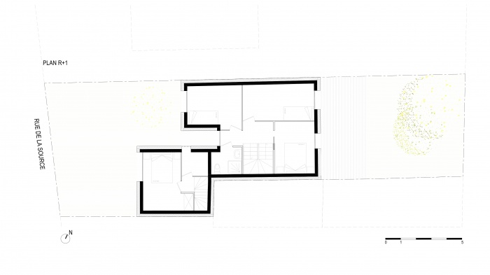 Maison neuve contemporaine COS1 - Nanterre : 10-Nanterre_maison contemporaine_plan r+1